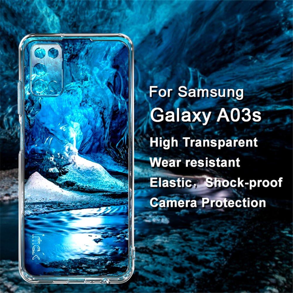 IMAK UX-5 Series Transparent Soft TPU Phone Case Protector for Samsung Galaxy A03s (164.2mm)
