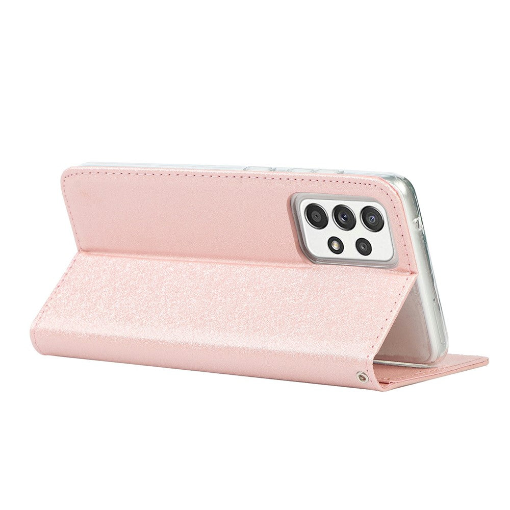 Fuld Beskyttelse Silke Tekstur Læder Pung Telefoncover til Samsung Galaxy A52 5G / A52s 5G / A52 4G