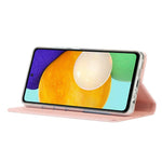 Fuld Beskyttelse Silke Tekstur Læder Pung Telefoncover til Samsung Galaxy A52 5G / A52s 5G / A52 4G