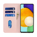 Fuld Beskyttelse Silke Tekstur Læder Pung Telefoncover til Samsung Galaxy A52 5G / A52s 5G / A52 4G
