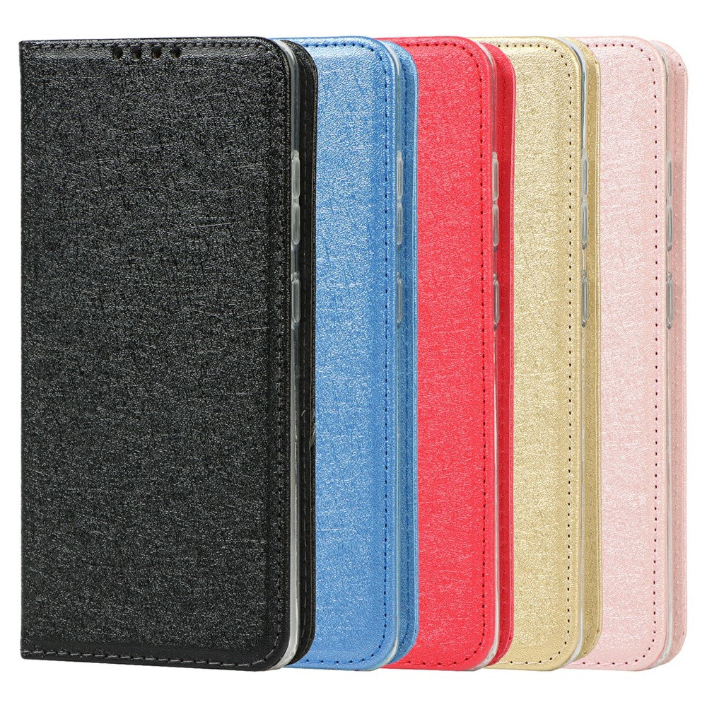 Fuld Beskyttelse Silke Tekstur Læder Pung Telefoncover til Samsung Galaxy A52 5G / A52s 5G / A52 4G