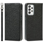 Fuld Beskyttelse Silke Tekstur Læder Pung Telefoncover til Samsung Galaxy A52 5G / A52s 5G / A52 4G