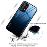 Gradient Color Glass Back Panel + TPU Frame Phone Hybrid Case Shell for Samsung Galaxy A32 4G (EU Version)