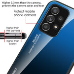 Gradient Color Glass Back Panel + TPU Frame Phone Hybrid Case Shell for Samsung Galaxy A32 4G (EU Version)