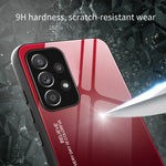 Gradient Color Glass Back Panel + TPU Frame Phone Hybrid Case Shell for Samsung Galaxy A32 4G (EU Version)