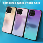 Farvegradient Anti-ridse Glas + TPU Cover til Samsung Galaxy M32 (Global version)