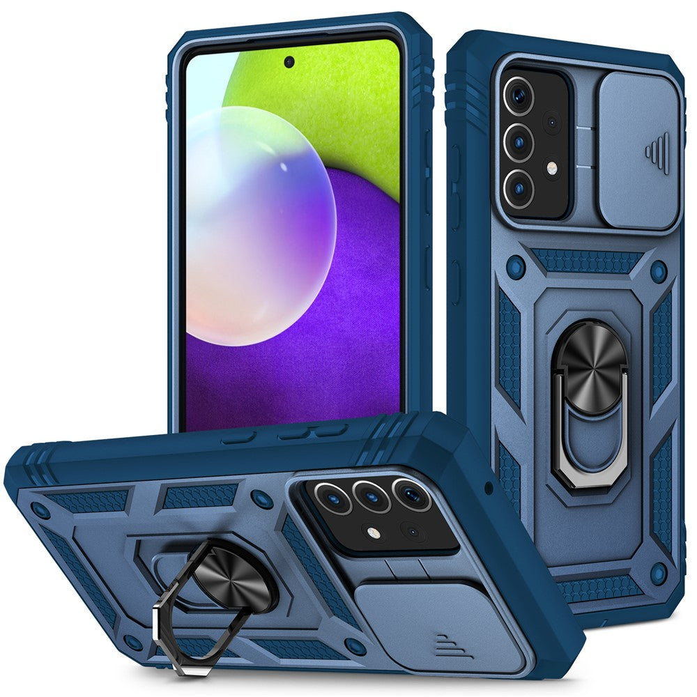 Hybridtelefoncover med kameradæksel, støttefod og kortholder til Samsung Galaxy A52s 5G/A52 4G / 5G