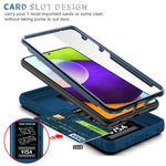 Hybridtelefoncover med kameradæksel, støttefod og kortholder til Samsung Galaxy A52s 5G/A52 4G / 5G