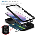 Stödjande 3-i-1 TPU-skyddsfodral Stötsäkert PC-skal med kamerareglage för Samsung Galaxy S21 5G/4G