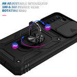 Stödjande 3-i-1 TPU-skyddsfodral Stötsäkert PC-skal med kamerareglage för Samsung Galaxy S21 5G/4G
