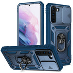 Stödjande 3-i-1 TPU-skyddsfodral Stötsäkert PC-skal med kamerareglage för Samsung Galaxy S21 5G/4G
