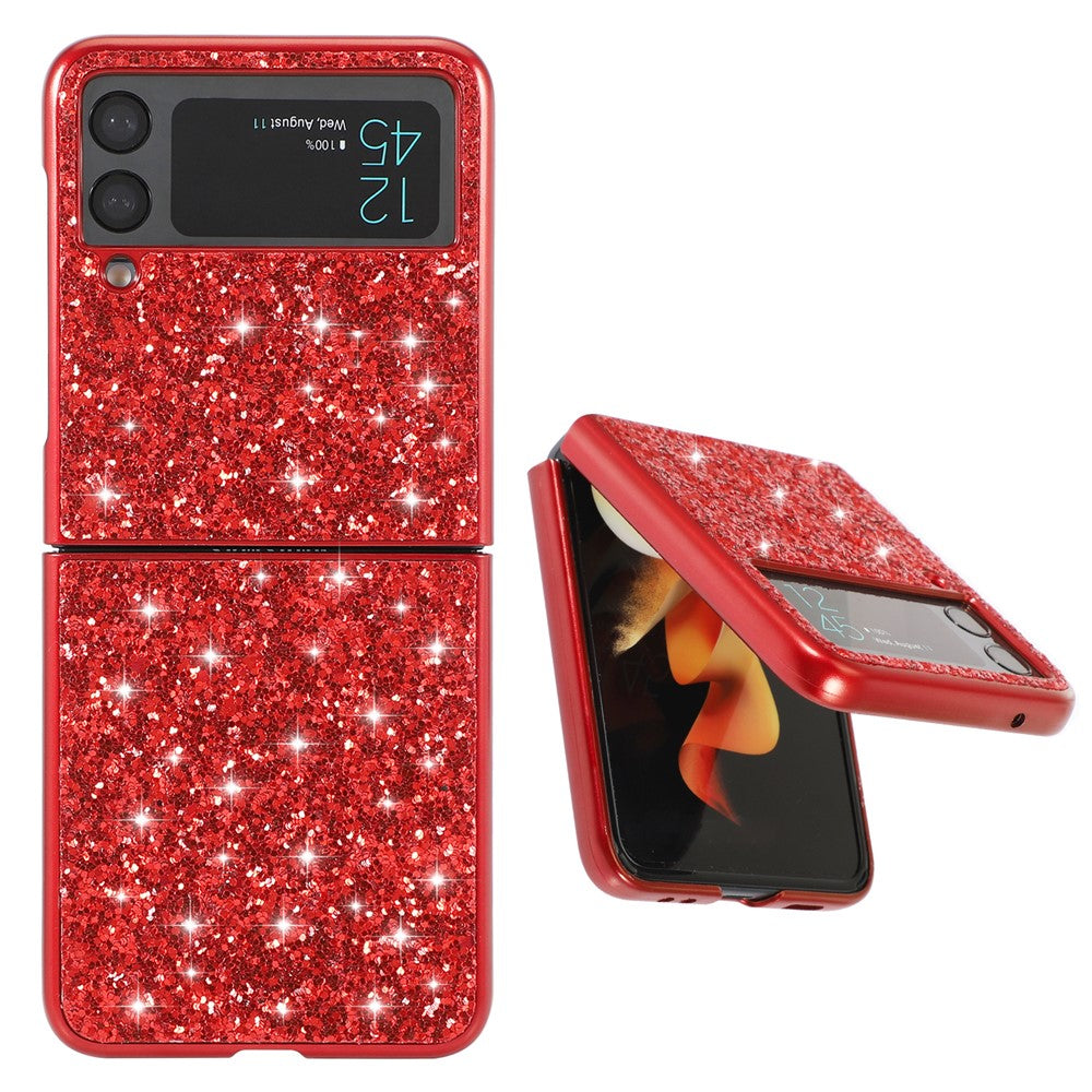Glittery Electroplating Hard PC Phone Cover Protective Case for Samsung Galaxy Z Flip3 5G