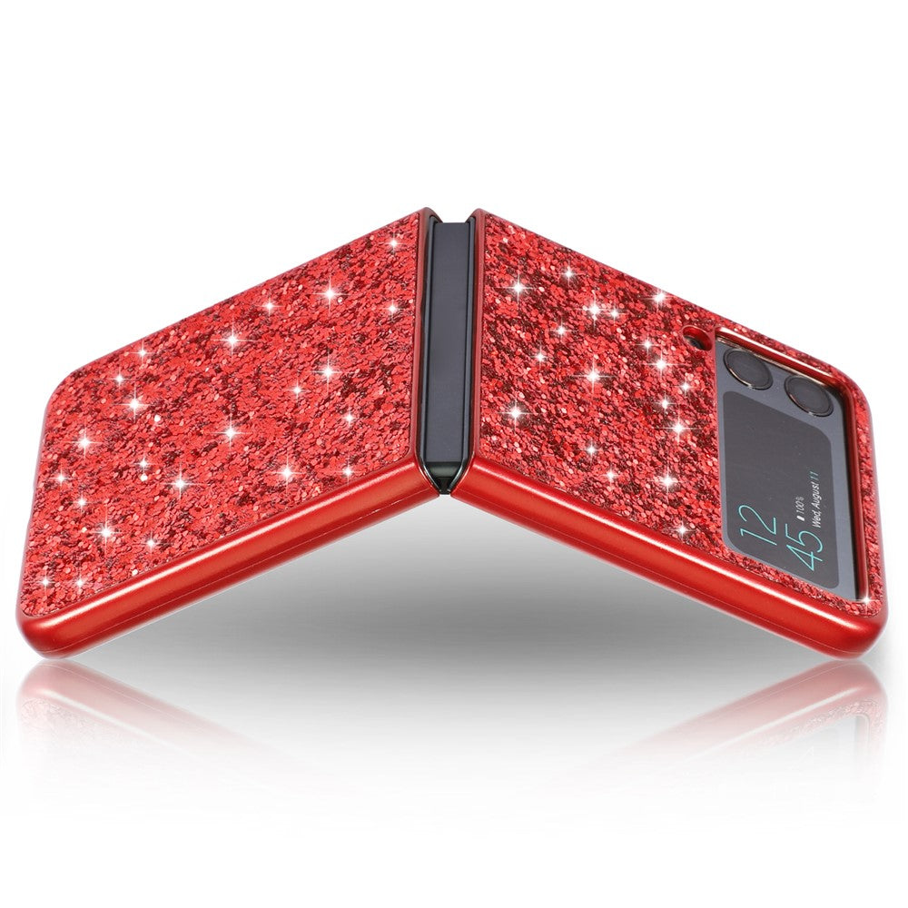 Glittery Electroplating Hard PC Phone Cover Protective Case for Samsung Galaxy Z Flip3 5G