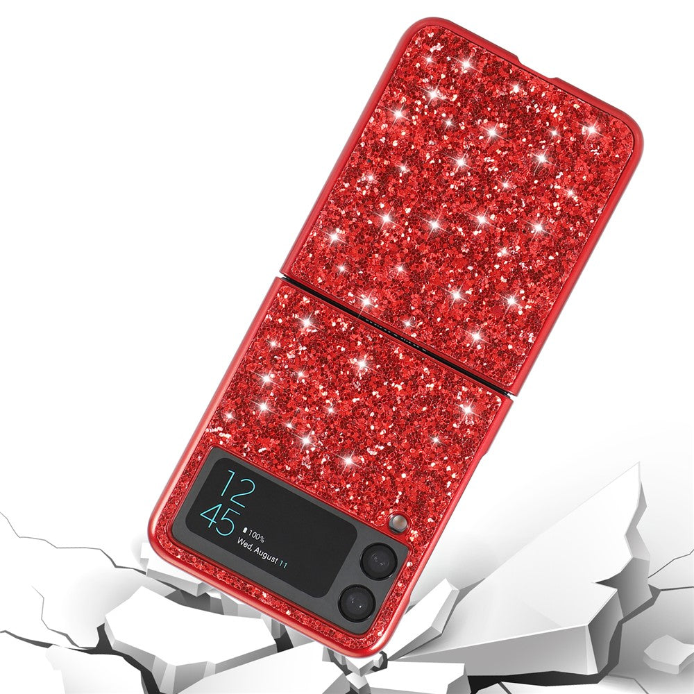 Glittery Electroplating Hard PC Phone Cover Protective Case for Samsung Galaxy Z Flip3 5G