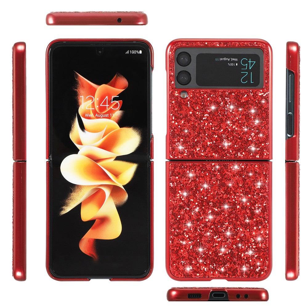 Glittery Electroplating Hard PC Phone Cover Protective Case for Samsung Galaxy Z Flip3 5G
