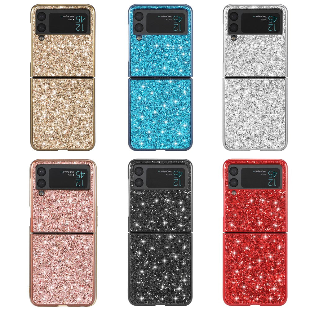 Glittery Electroplating Hard PC Phone Cover Protective Case for Samsung Galaxy Z Flip3 5G