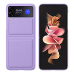 Anti-Scratch Genuine Leather Back Hard PC Hybrid Protective Case for Samsung Galaxy Z Flip3 5G