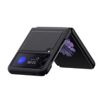 Anti-Scratch Genuine Leather Back Hard PC Hybrid Protective Case for Samsung Galaxy Z Flip3 5G