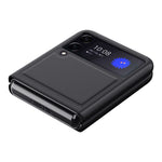 Anti-Scratch Genuine Leather Back Hard PC Hybrid Protective Case for Samsung Galaxy Z Flip3 5G