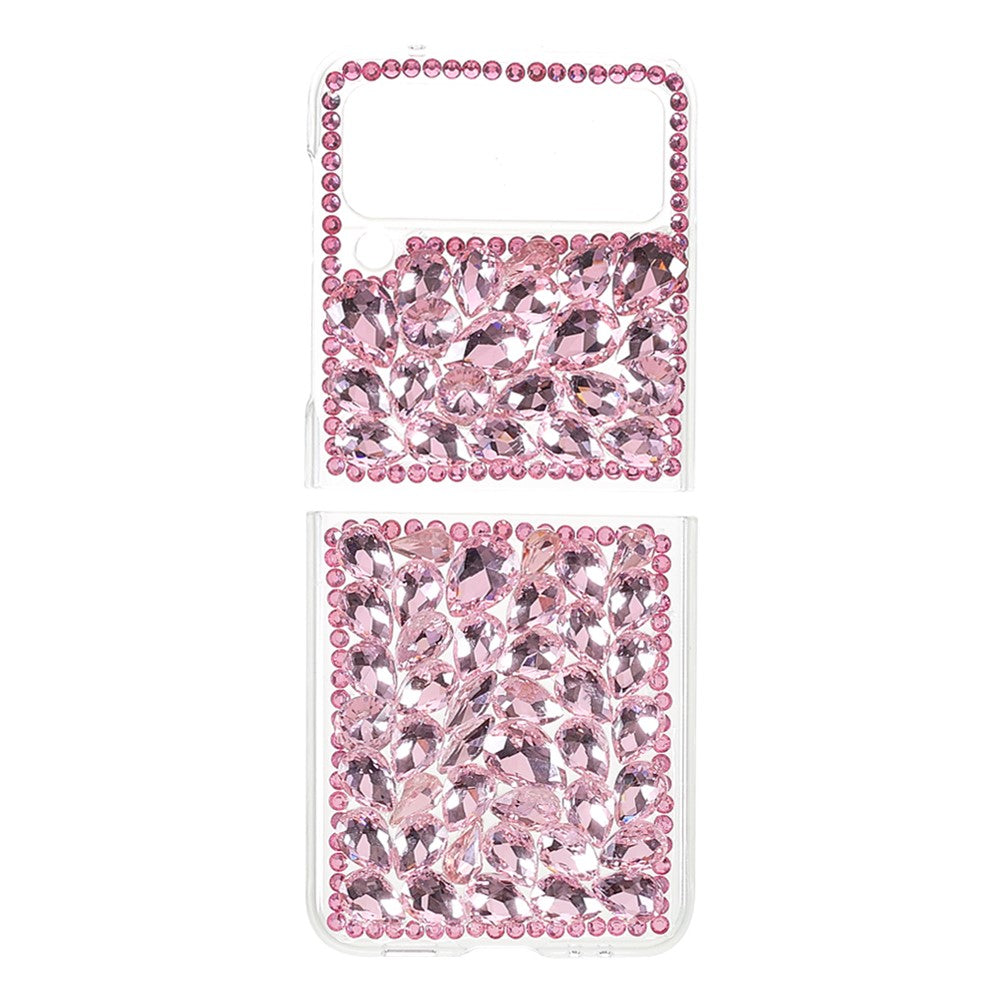 Scratch-Resistant Anti-Drop Stylish Rhinestone Decor Shiny Phone Case for Samsung Galaxy Z Flip3 5G