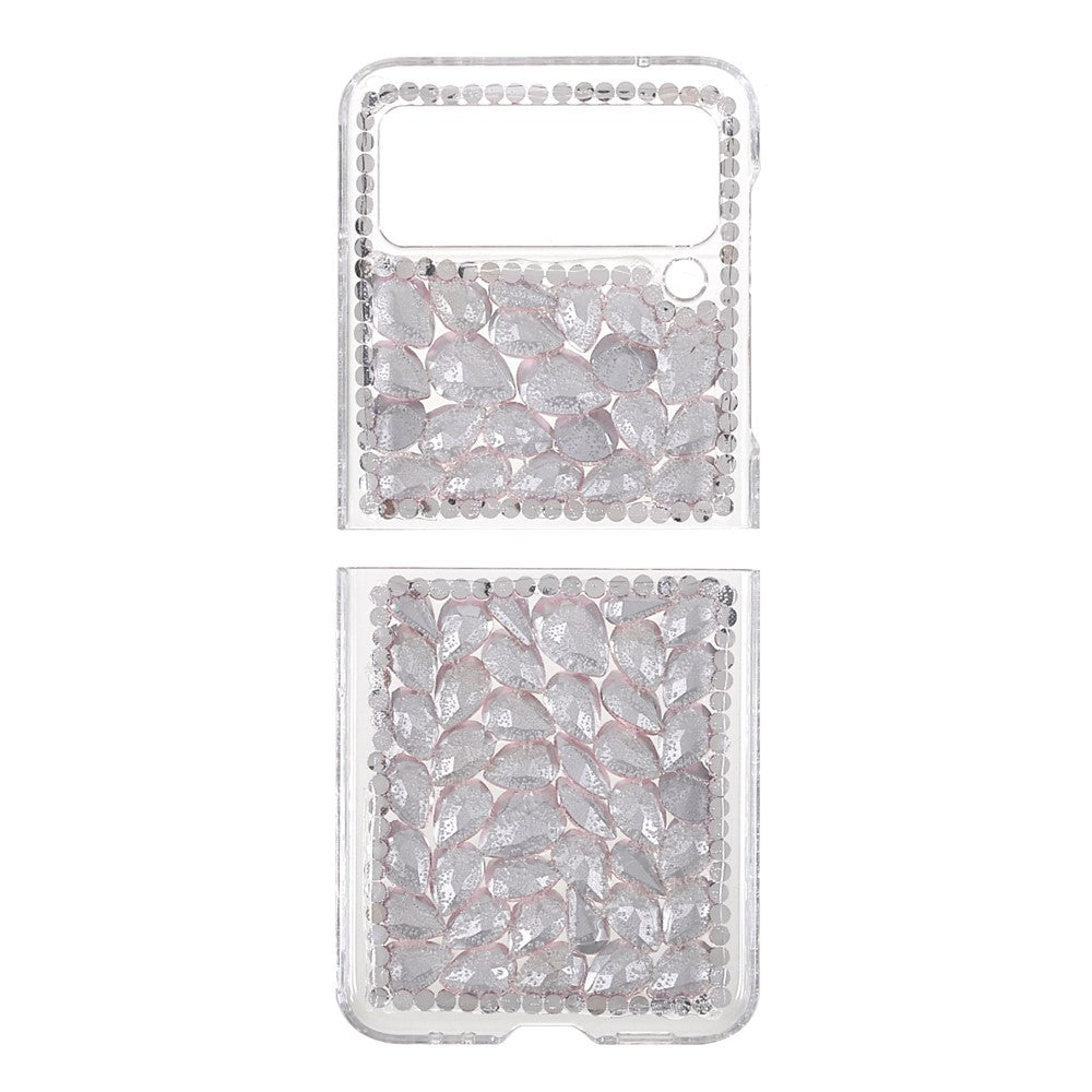 Scratch-Resistant Anti-Drop Stylish Rhinestone Decor Shiny Phone Case for Samsung Galaxy Z Flip3 5G