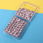 Scratch-Resistant Anti-Drop Stylish Rhinestone Decor Shiny Phone Case for Samsung Galaxy Z Flip3 5G