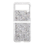 2-Piece Design Rhinestone Decoration Hard PC Cover Shell for Samsung Galaxy Z Flip3 5G
