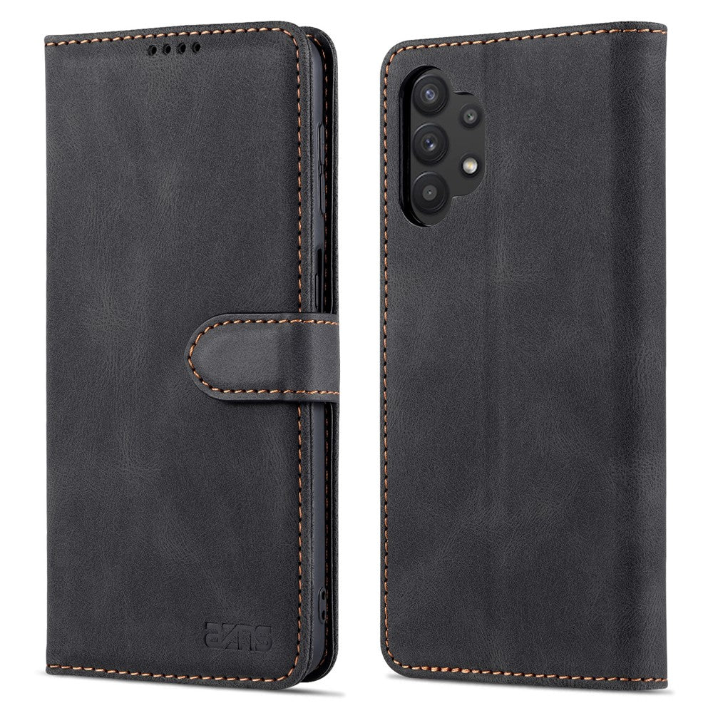 AZNS Anti-Scratch Shockproof Wallet Design Phone Case with Stand for Samsung Galaxy A32 5G / M32 5G