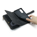 For Samsung Galaxy S20 FE 2022 / S20 FE 4G / S20 FE 5G / S20 Lite Phone Cases with Strap CASEME C30 Zipper Multiple Card Holder PU Leather Cover