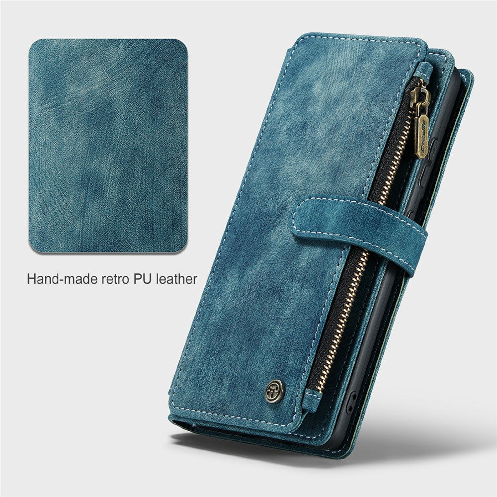 For Samsung Galaxy S21 Ultra 5G Phone Cases with Strap CASEME C30 Zipper Multiple Card Holder PU Leather Cover