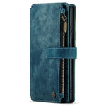 For Samsung Galaxy S21 Ultra 5G Phone Cases with Strap CASEME C30 Zipper Multiple Card Holder PU Leather Cover