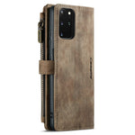 For Samsung Galaxy S20 Plus Phone Cases with Strap CASEME C30 Zipper Multiple Card Holder PU Leather Cover
