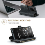 For Samsung Galaxy S20 Ultra S21 Ultra 5G Phone Cases with Strap CASEME C30 Zipper Multiple Card Holder PU Leather Cover