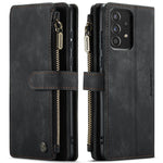 For Samsung Galaxy A52s 5G / A52 4G / 5G Phone Cases with Strap CASEME C30 Zipper Multiple Card Holder PU Leather Cover
