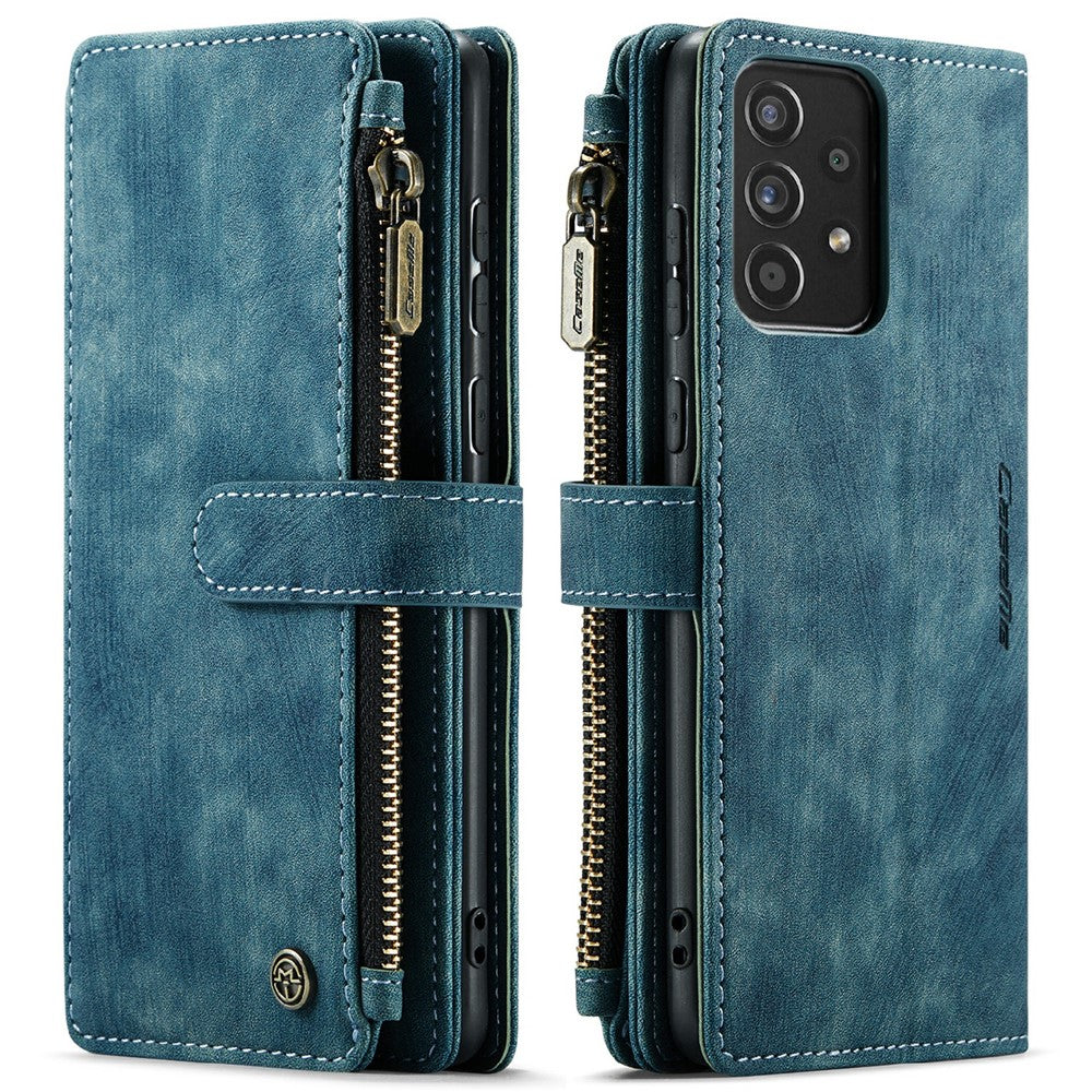 For Samsung Galaxy A52s 5G / A52 4G / 5G Phone Cases with Strap CASEME C30 Zipper Multiple Card Holder PU Leather Cover