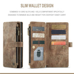 For Samsung Galaxy Note20 Ultra / Note20 Ultra 5G Phone Cases with Strap CASEME C30 Zipper Multiple Card Holder PU Leather Cover