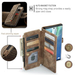 For Samsung Galaxy Note20 Ultra / Note20 Ultra 5G Phone Cases with Strap CASEME C30 Zipper Multiple Card Holder PU Leather Cover