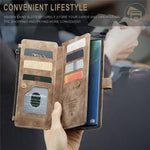 For Samsung Galaxy Note20 Ultra / Note20 Ultra 5G Phone Cases with Strap CASEME C30 Zipper Multiple Card Holder PU Leather Cover