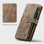 For Samsung Galaxy Note20 Ultra / Note20 Ultra 5G Phone Cases with Strap CASEME C30 Zipper Multiple Card Holder PU Leather Cover
