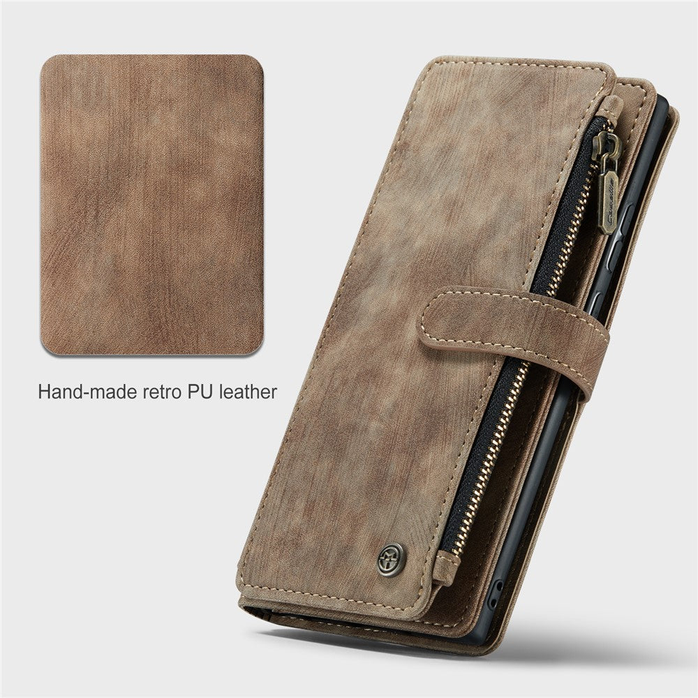 For Samsung Galaxy Note20 Ultra / Note20 Ultra 5G Phone Cases with Strap CASEME C30 Zipper Multiple Card Holder PU Leather Cover