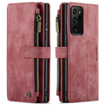 For Samsung Galaxy Note20 Ultra / Note20 Ultra 5G Phone Cases with Strap CASEME C30 Zipper Multiple Card Holder PU Leather Cover