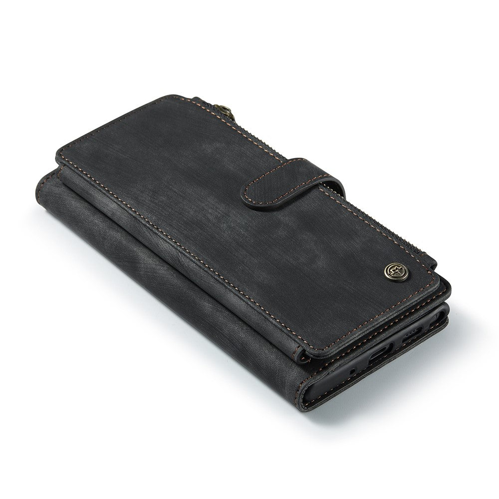 For Samsung Galaxy Note 10 Plus / Note 10 Plus 5G Phone Cases with Strap CASEME C30 Zipper Multiple Card Holder PU Leather Cover