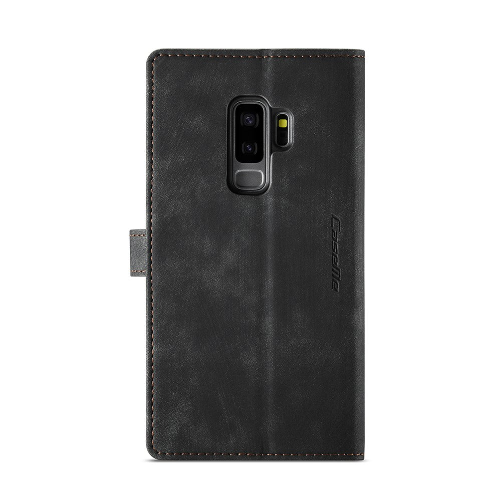 Til Samsung Galaxy S9+ telefonetuier med rem CASEME C30 lynlås, flere kortlommer i PU-læder