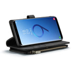Til Samsung Galaxy S9+ telefonetuier med rem CASEME C30 lynlås, flere kortlommer i PU-læder