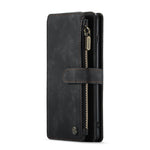 Til Samsung Galaxy S10 Plus telefoncovers med rem CASEME C30 lynlås flere kortholdere PU lædercover
