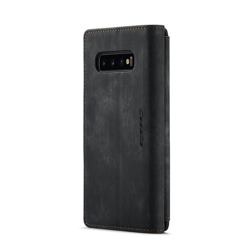 Til Samsung Galaxy S10 Plus telefoncovers med rem CASEME C30 lynlås flere kortholdere PU lædercover