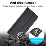 LC.IMEEKE Leather Well-Protected Anti-Fall Wallet Design Strong Magnetic Phone Shell Case with Stand for Samsung Galaxy A32 5G / M32 5G