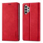 LC.IMEEKE Leather Well-Protected Anti-Fall Wallet Design Strong Magnetic Phone Shell Case with Stand for Samsung Galaxy A32 5G / M32 5G