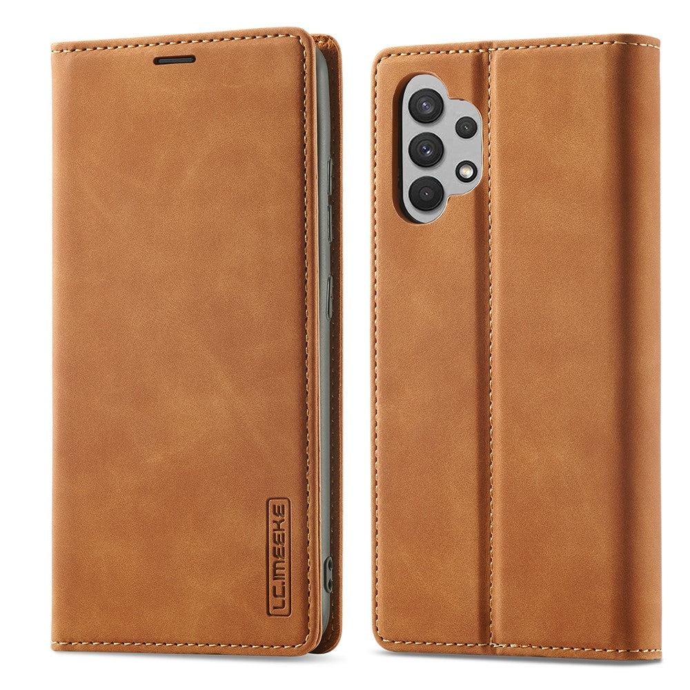 LC.IMEEKE Leather Anti-Drop Durable Wallet Stand Strong Magnetic Phone Protective Shell Case for Samsung Galaxy A32 4G (EU Version)