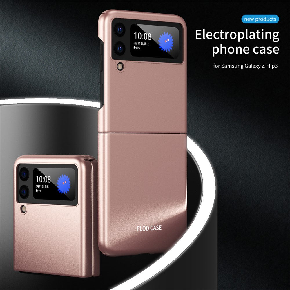 Ultra-thin Electroplating Hard PC Phone Case Cover for Samsung Galaxy Z Flip3 5G